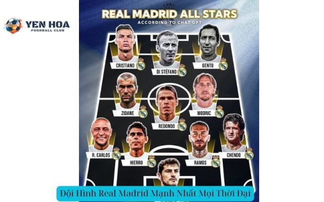 Đội Hình Real Madrid Mạnh Nhất Mọi Thời Đại